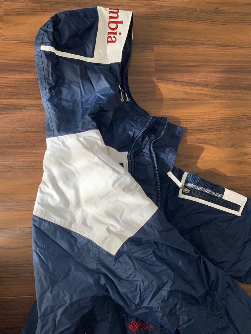 Columbia コロンビア スノーウェア 紺 白 青 フード付 L108408075