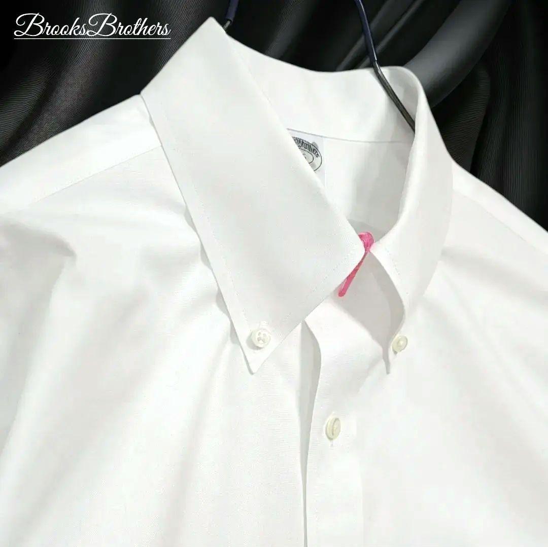 小籠包様ご購入　美品 ブルックスブラザーズ REGENT 白BD 16-36 スーピマコットン/ポリエステル 46ゲージニット オックスフォード