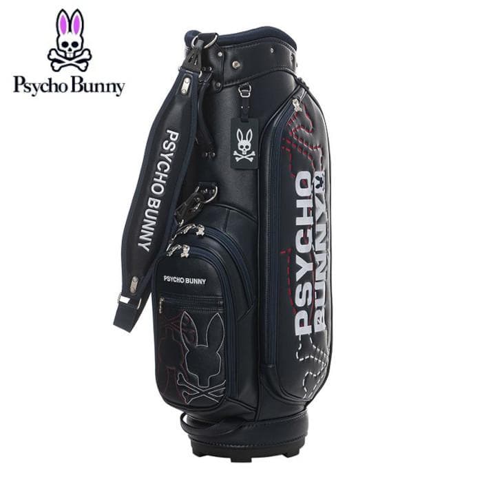 新品 サイコバニー キャディバッグ PBMG5SC5 ネイビー Psycho Bunny（サイコバニー） ゴルフ キャディバッグ カート型 9型 5