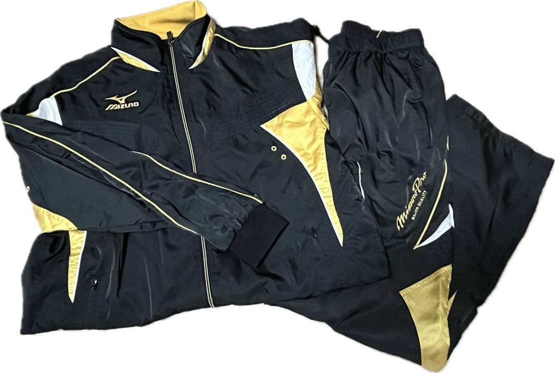 Mizuno Proジャケット パンツセット 黒金