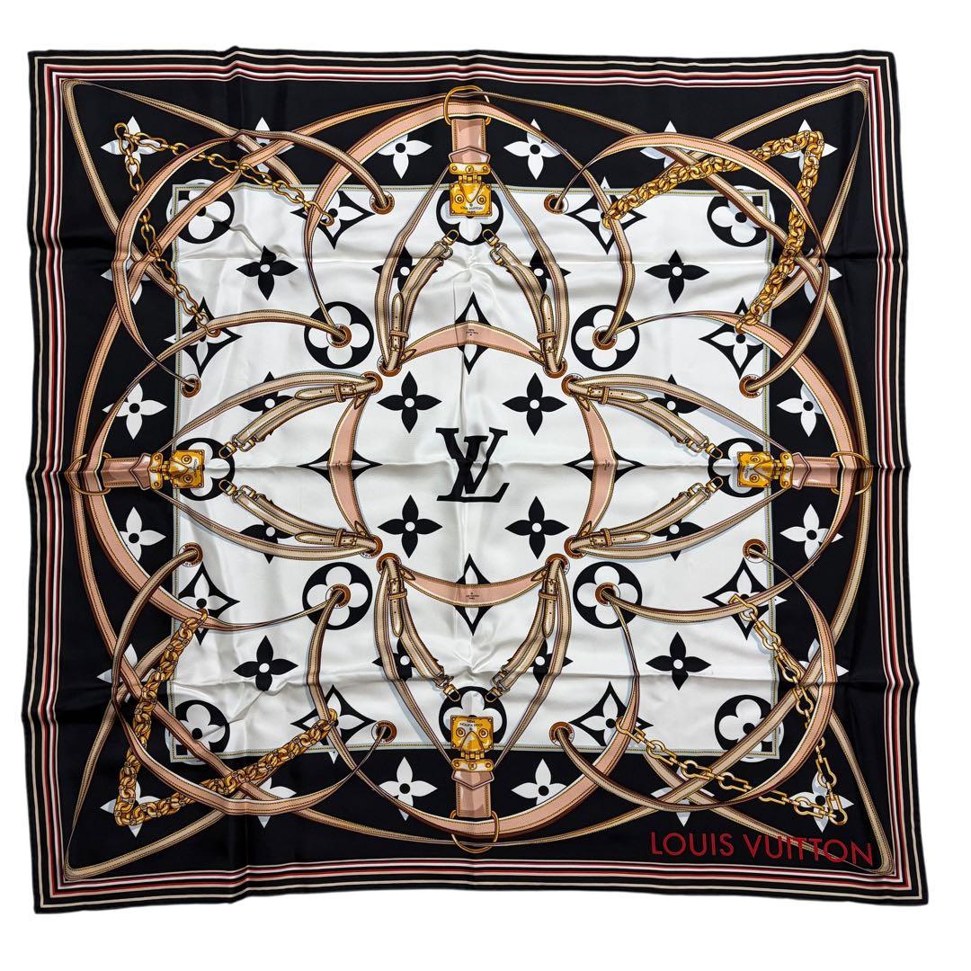 ⭐️ほぼ未使用⭐️ ルイヴィトン カレ90 アルティメット スカーフ LOUIS VUITTON スカーフ 90 カレ90・アルティメット ノワール シルク