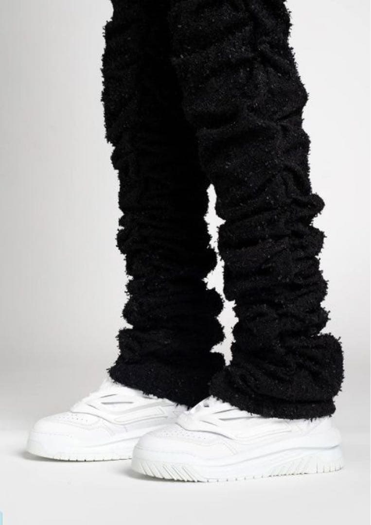 GUAPI グアピ オールブラック スーパースタックチェーンデニム 新品 28