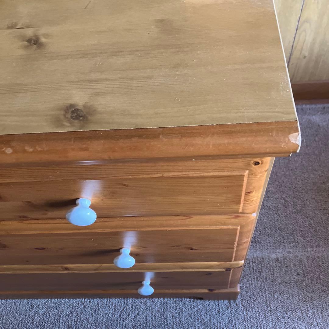 木製オープンシェルフ 引き出し付き レトロ たのメル便 - メルカリ