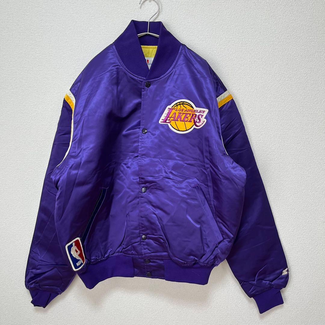 梅*西様 NBA ロサンゼルス・レイカーズ スタジャン XL 刺繍 バスケットボ