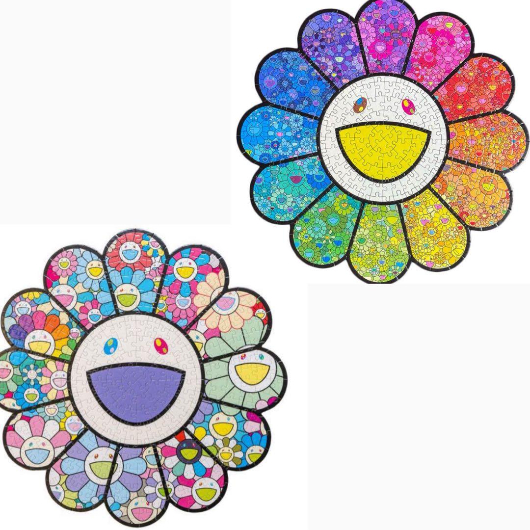 村上隆　ジグソーパズル A Flower Forest Yonaguni セット 村上隆 フラワー型 ジグソーパズル Yonaguni Jigsaw Puzzle Yonaguni
