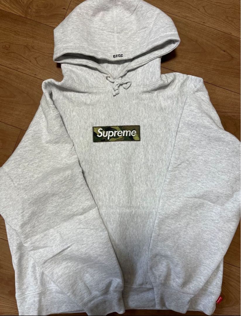 トップス Supreme Box Logo Grey23FW Supreme 20th Anniversary Box Logo Tee In Heather Grey Size Small