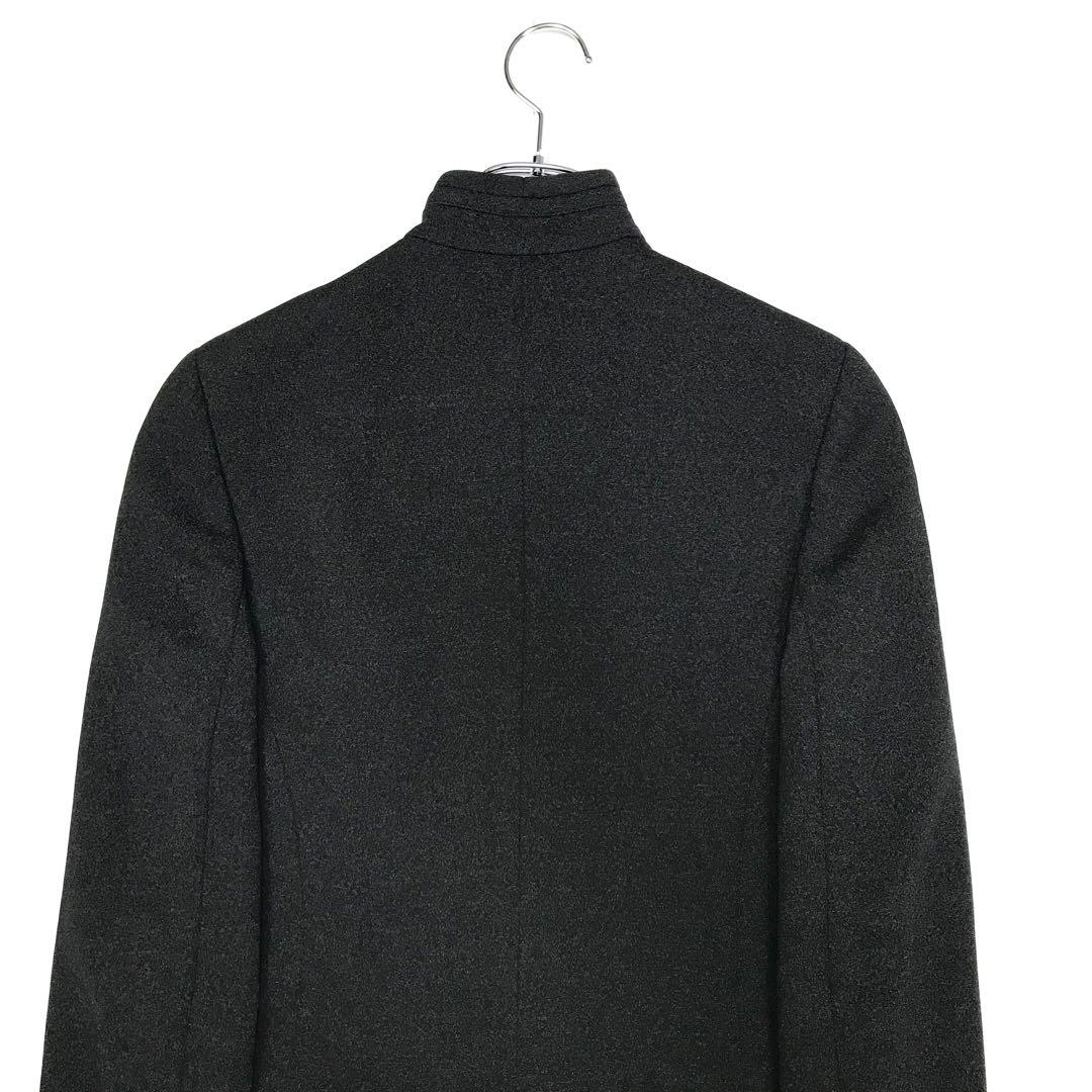 ジョルジオアルマーニ ステンカラーコート ブラック M ノーカラー