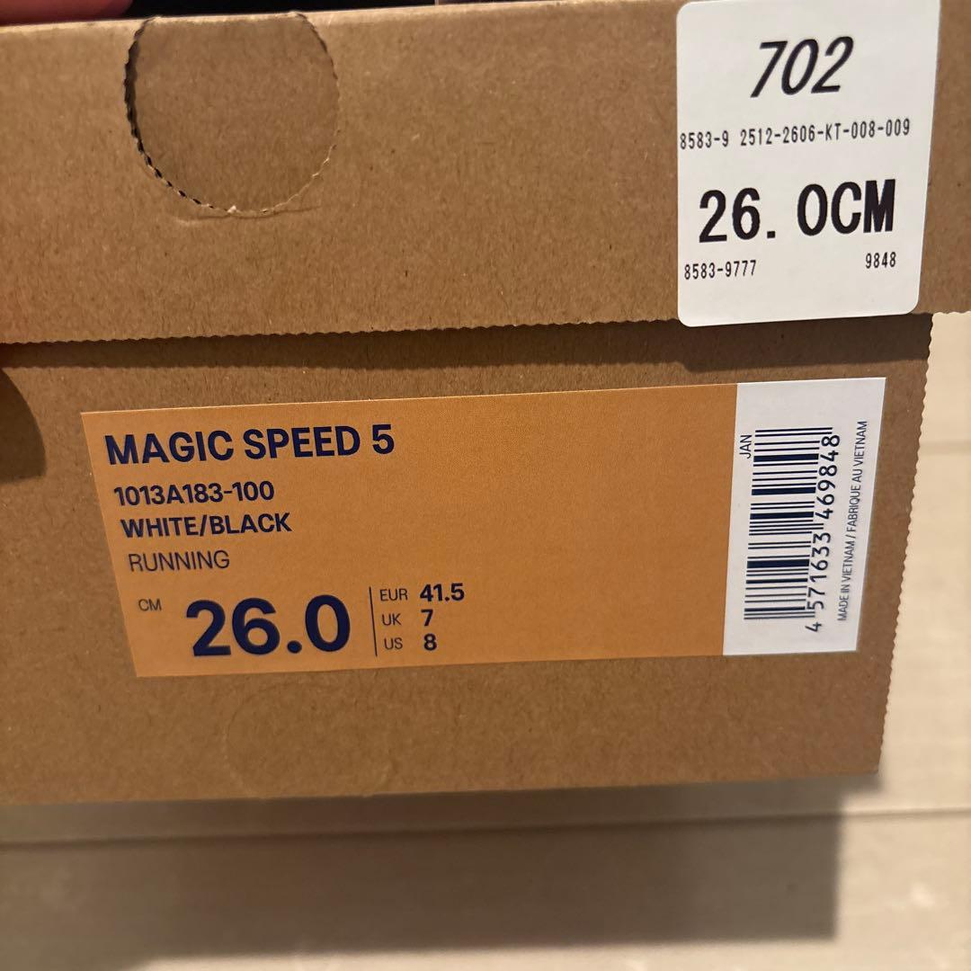 ASICS マジックスピード5 26.0cm ホワイト/ブラック