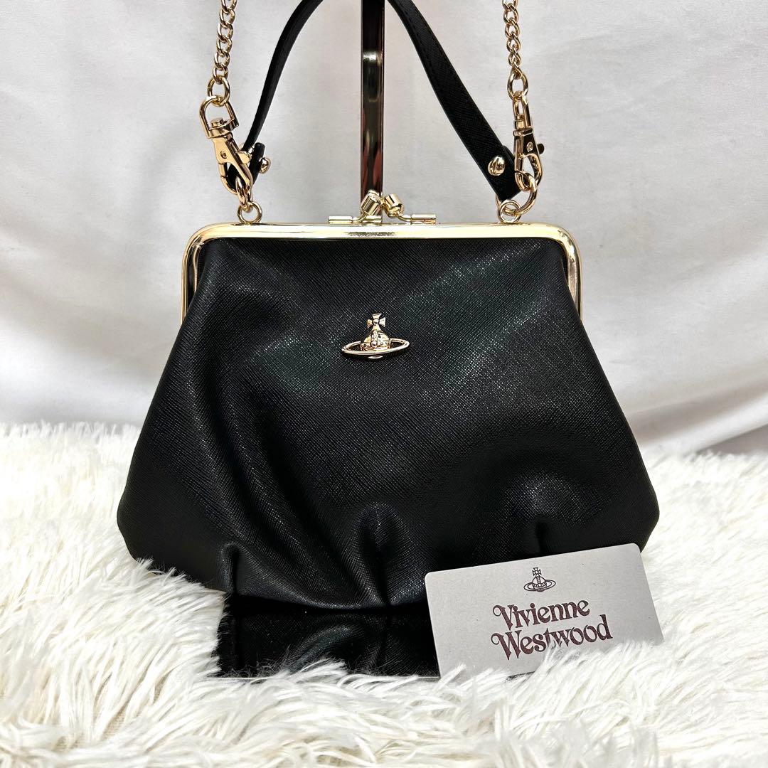 未使用品　vivienne west wood レザー　がま口　ショルダーバッグ Vivienne Westwood（ヴィヴィアンウエストウッド） バッグ レディース