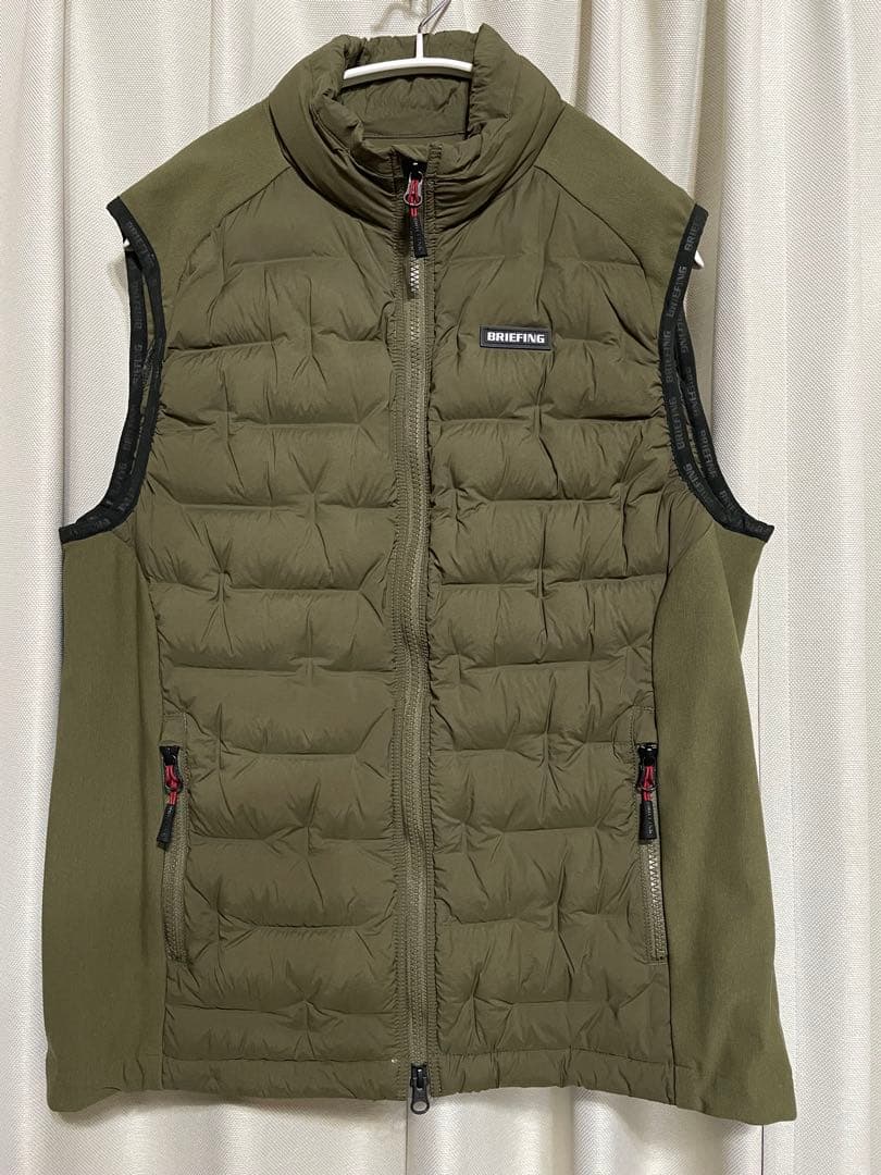 BRIEFING ゴルフ ダウン キルティングベスト Mサイズ オリーブの通販は