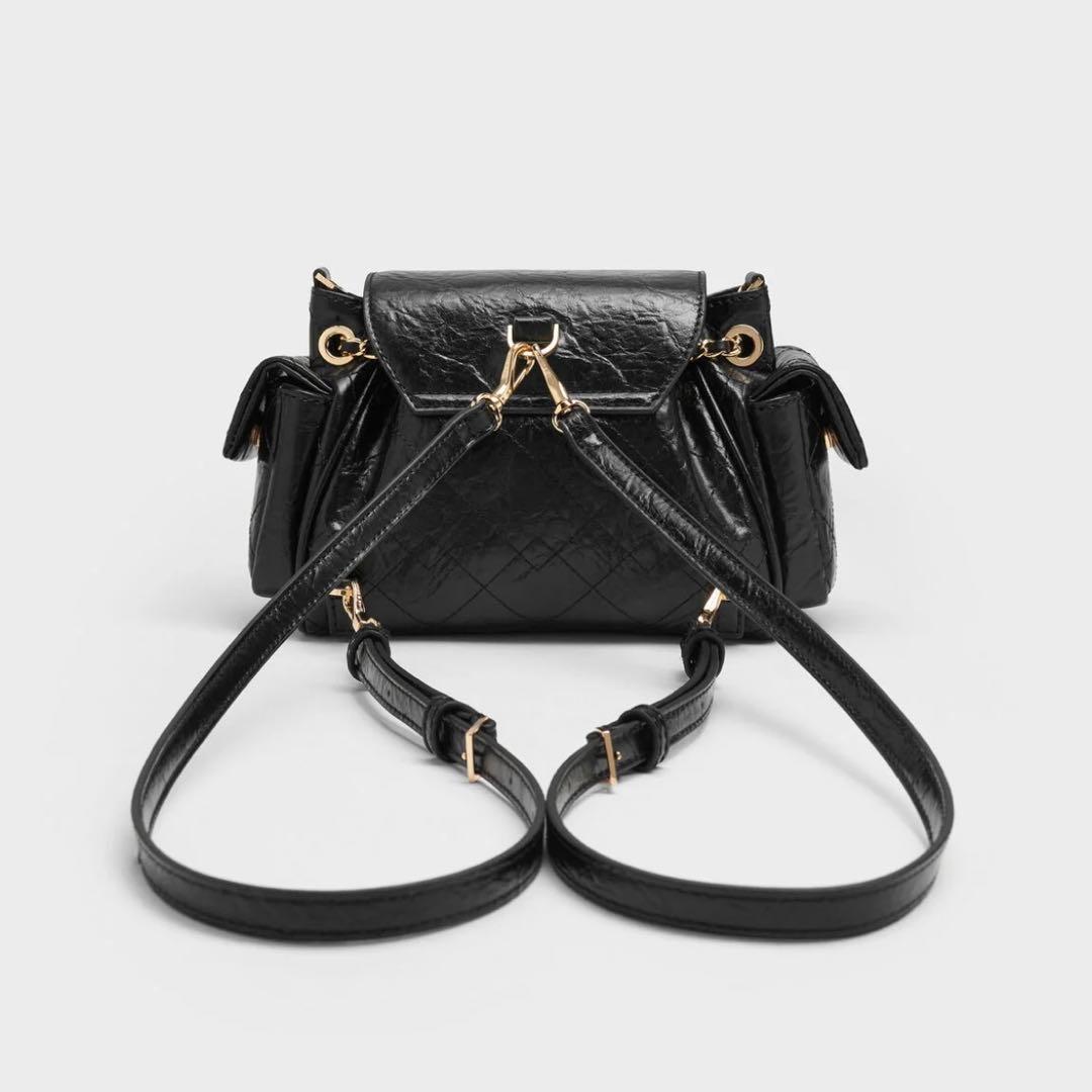 CHARLES&KEITH Duoドゥオ ツーウェイフロントフラップバックパック
