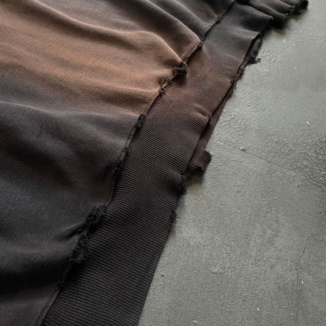 90's adidas “デサント”短丈“両面”フェード boro sweat