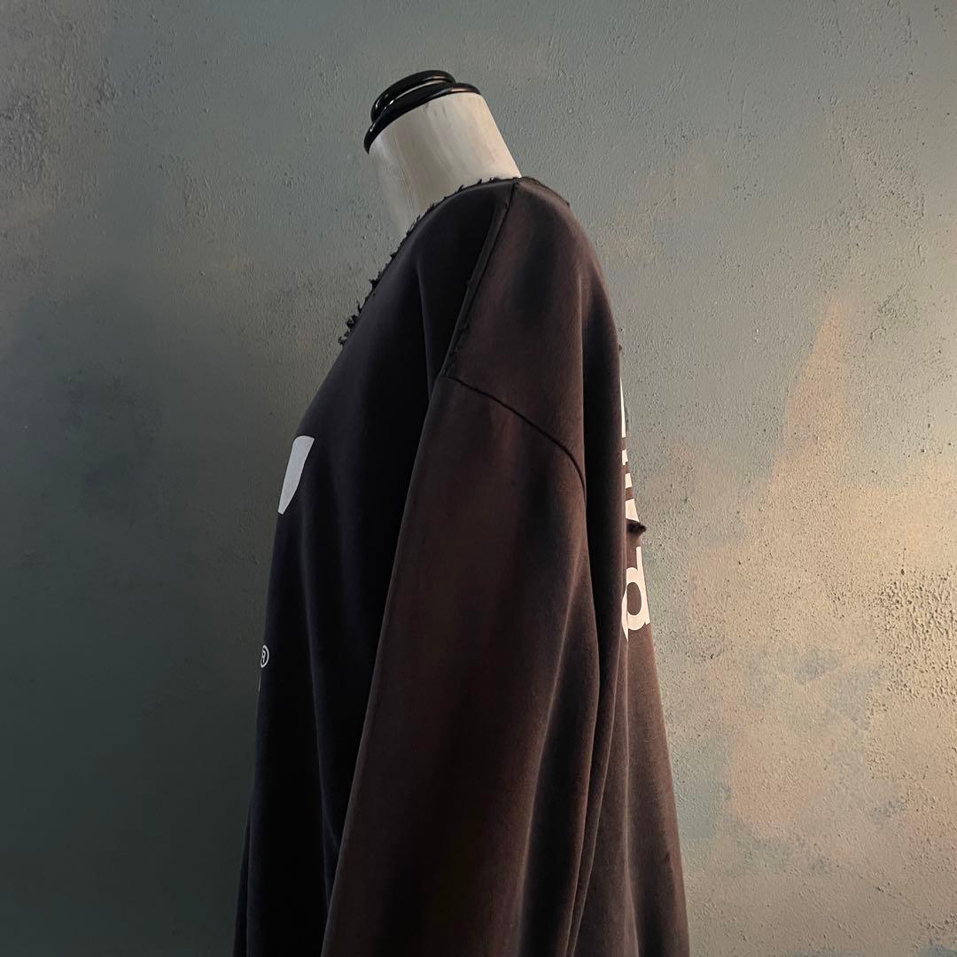 90's adidas “デサント”短丈“両面”フェード boro sweat