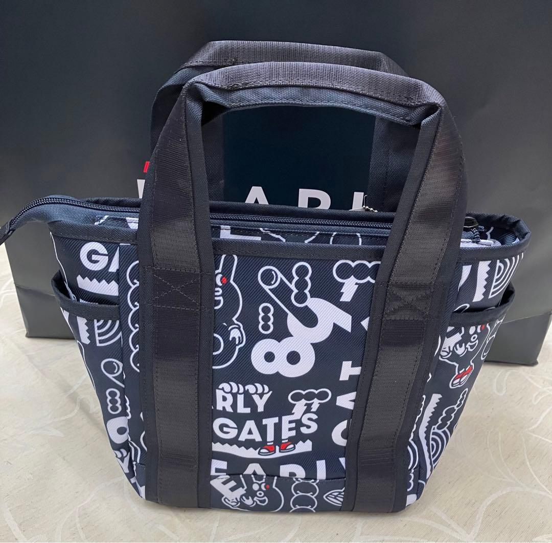 パーリーゲイツ どうしちゃったPG 総柄カートバッグネイビー