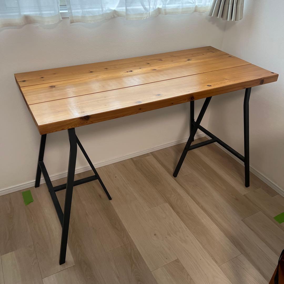 ナチュラルウッドの木製デスク レイリア118デスク WALNUT (W118×D41×H178.5cm)税込￥208,000 | 高野
