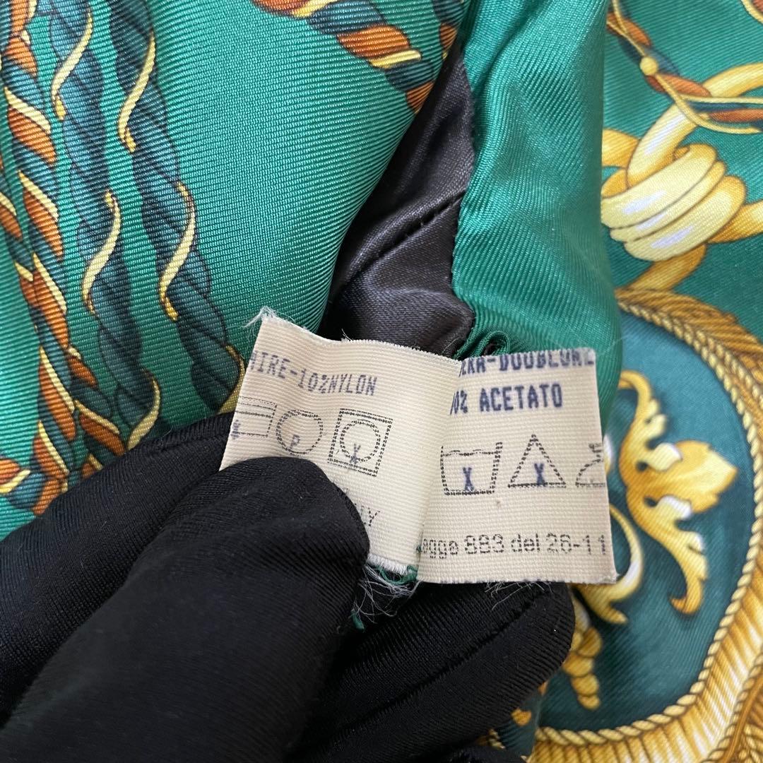 42/XL相当 ヘルノ カシミヤコート キャメルブラウン 裏地スカーフ柄