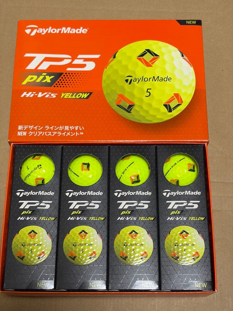 新品テーラーメイド TP5 pix イエロー 2ダース TaylorMade - メルカリ