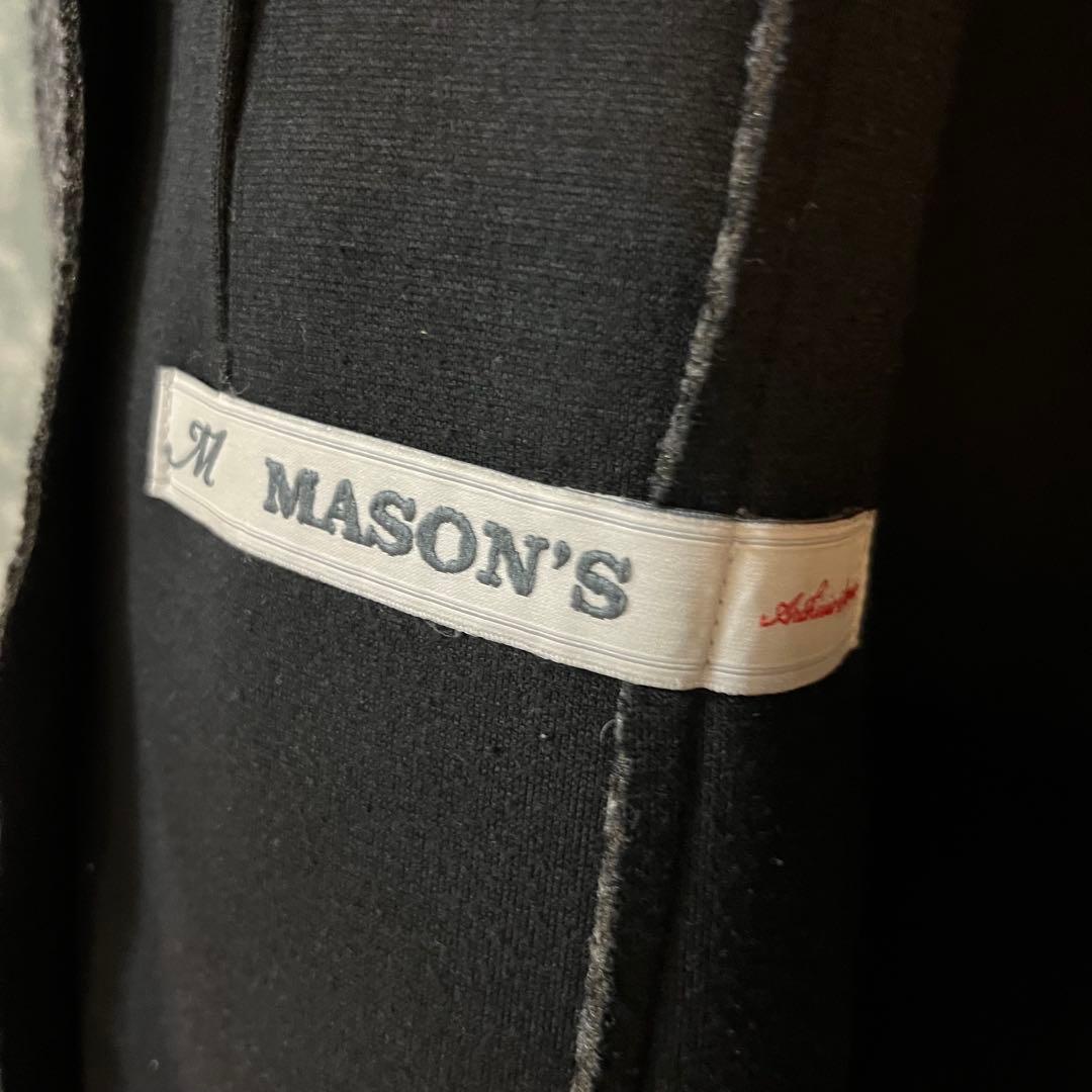 MASON'Sメイソンズ ヘリンボーン ニットコート チェスターコート