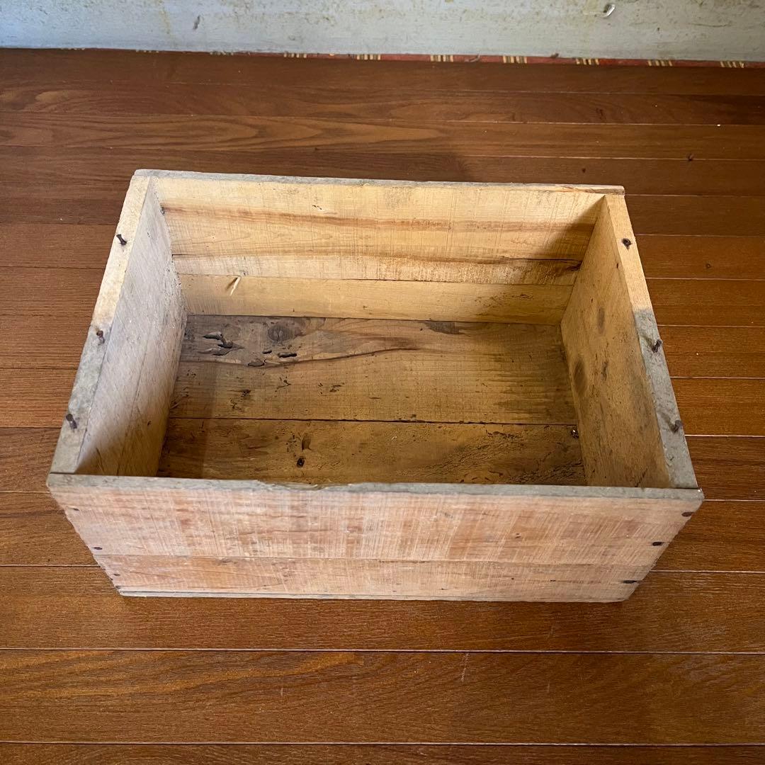 アンティーク】昭和レトロ 木箱 道具入れ みかん箱 古道具 ジャンク