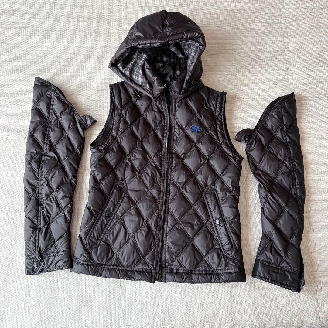 美品 バーバリーブラックレーベル キルティング ダウンジャケット 3way