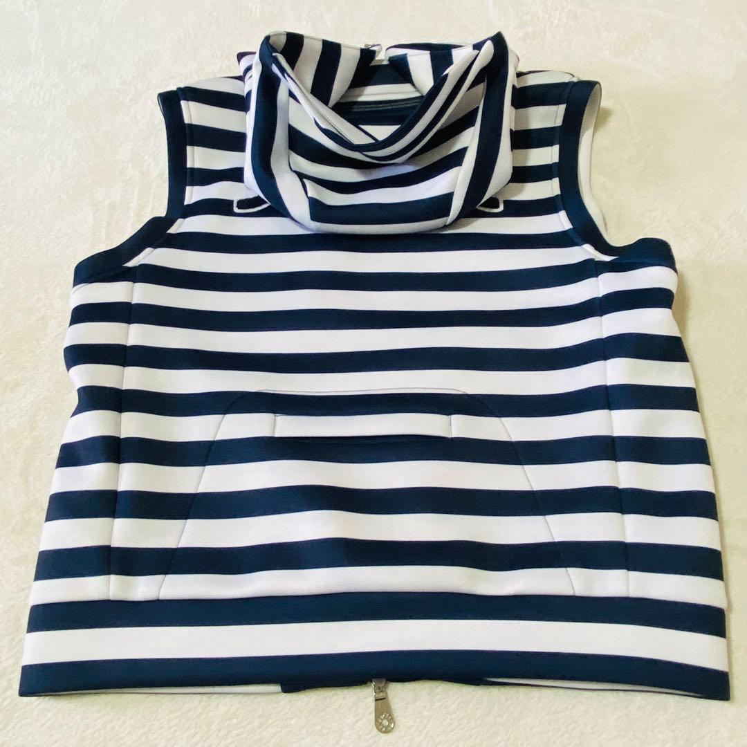 美品 ムータマリン ボンディングフードベスト ゴルフウェア