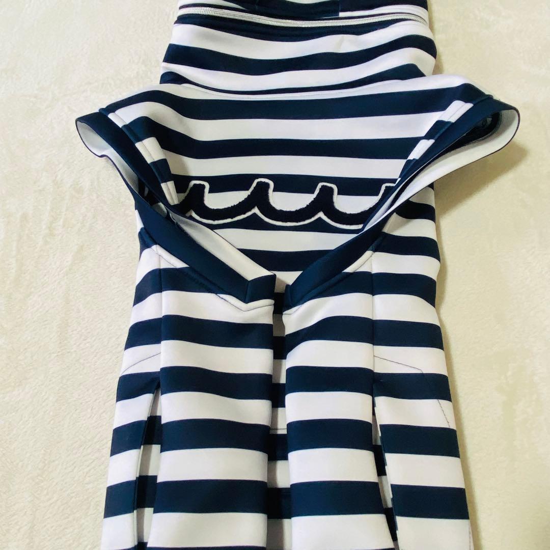 美品 ムータマリン ボンディングフードベスト ゴルフウェア