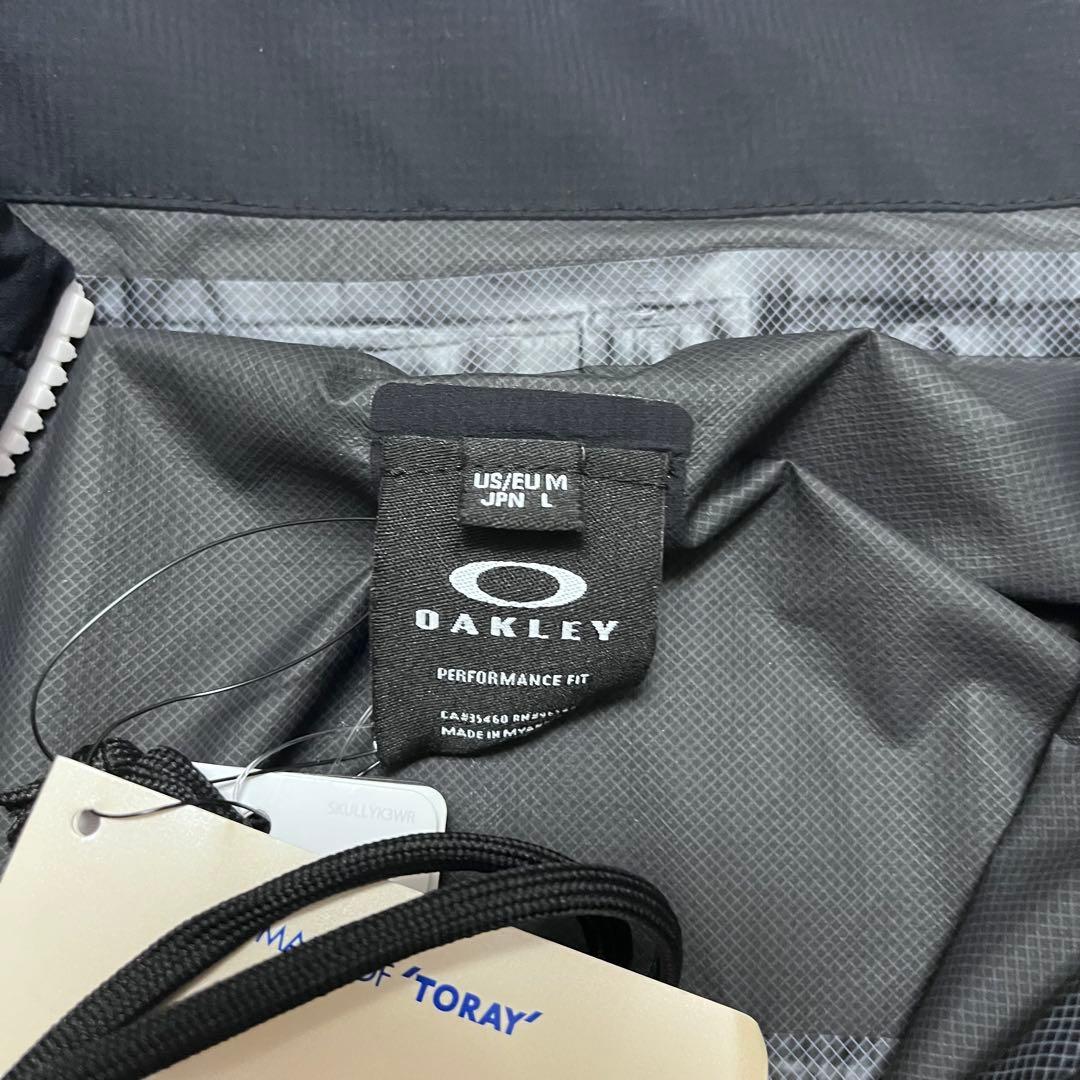 新品タグ付】オークリー 高機能レインジャケット Dermizax 黒 L OAKLEY