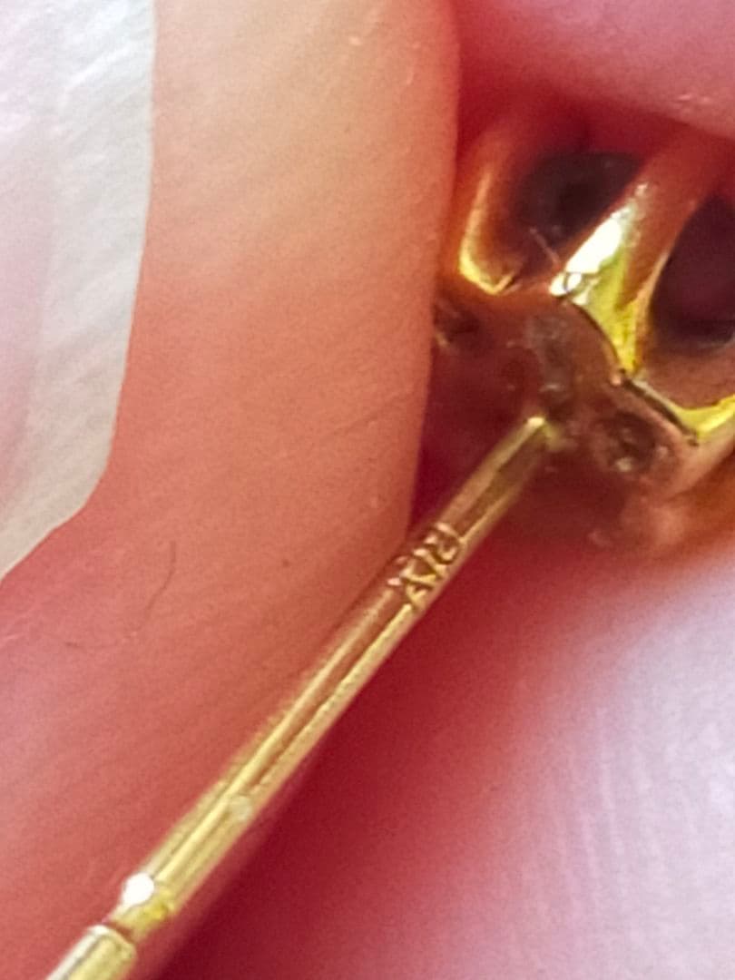 も*も様 K18 ゴールド　ブラウンダイヤモンドピアス 0.3ct