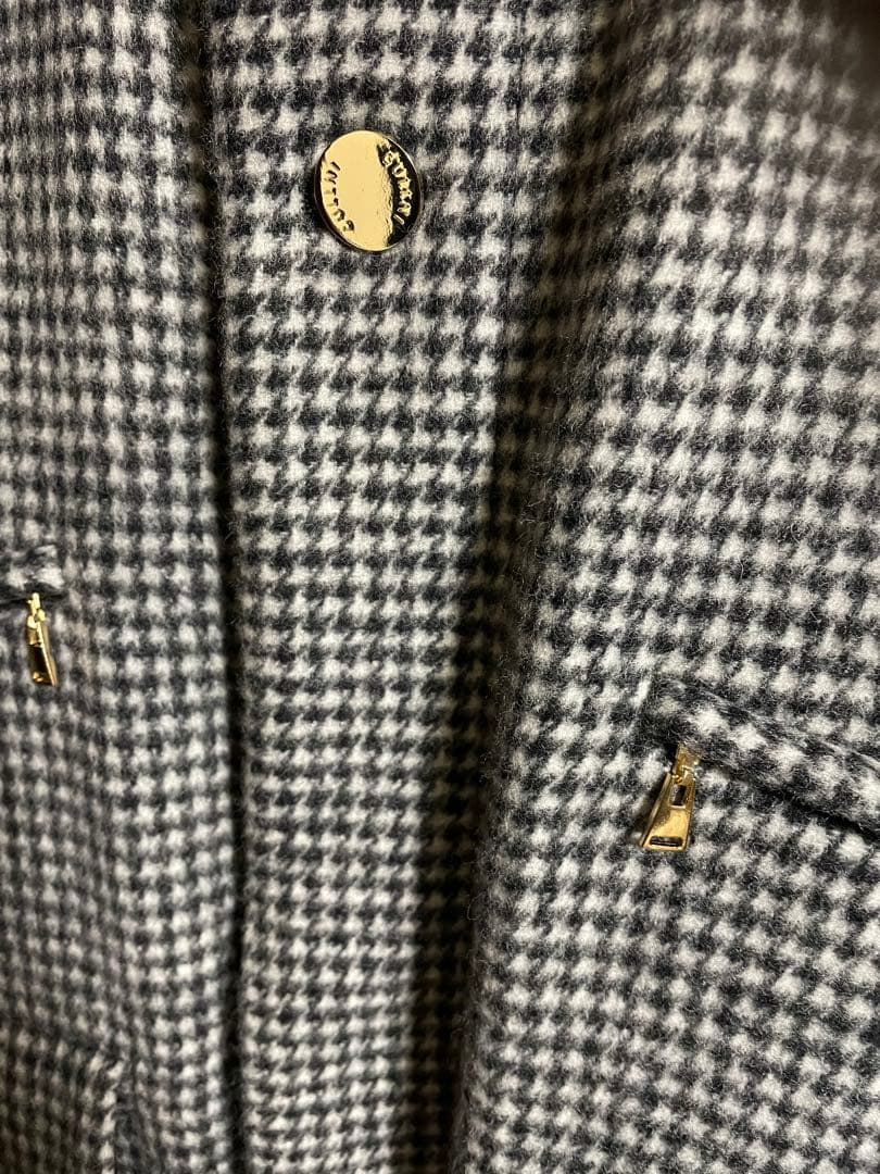 CULLNI Wool Check Double Pocket LongCoat Double Check LongCoat