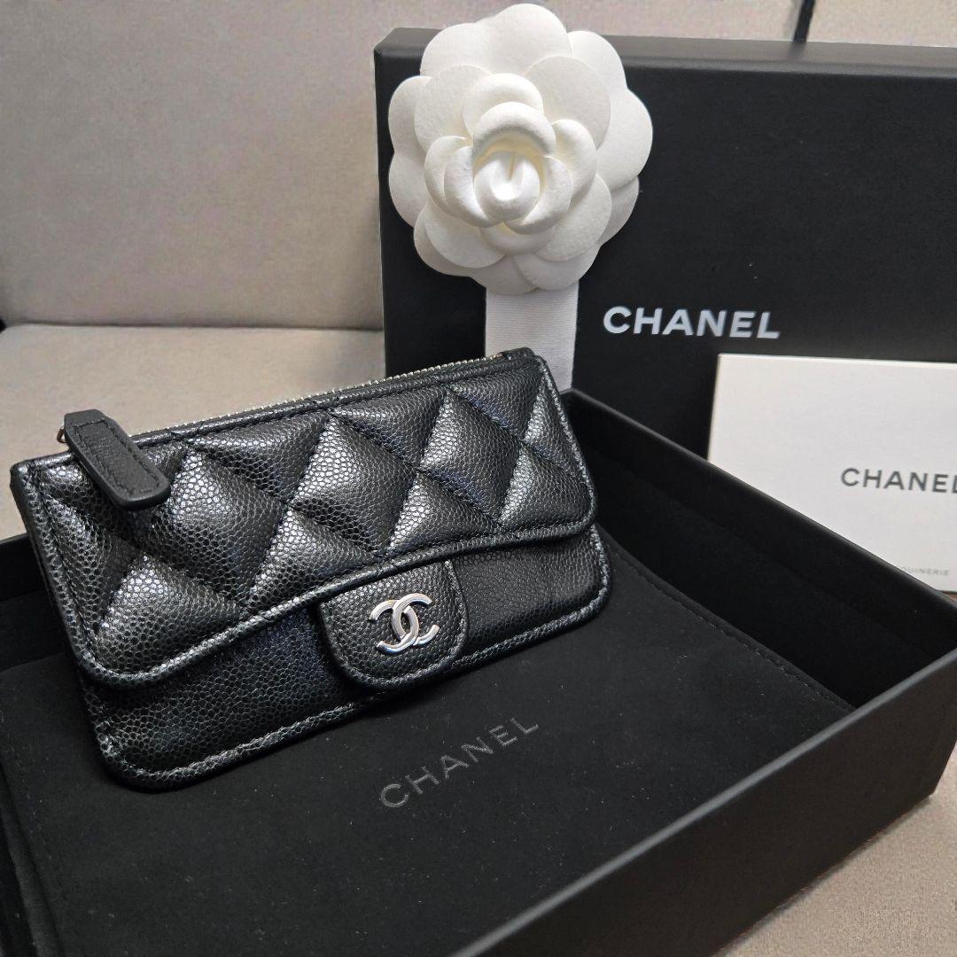 極美品】シャネル マトラッセ キャビアスキン フラグメントケース