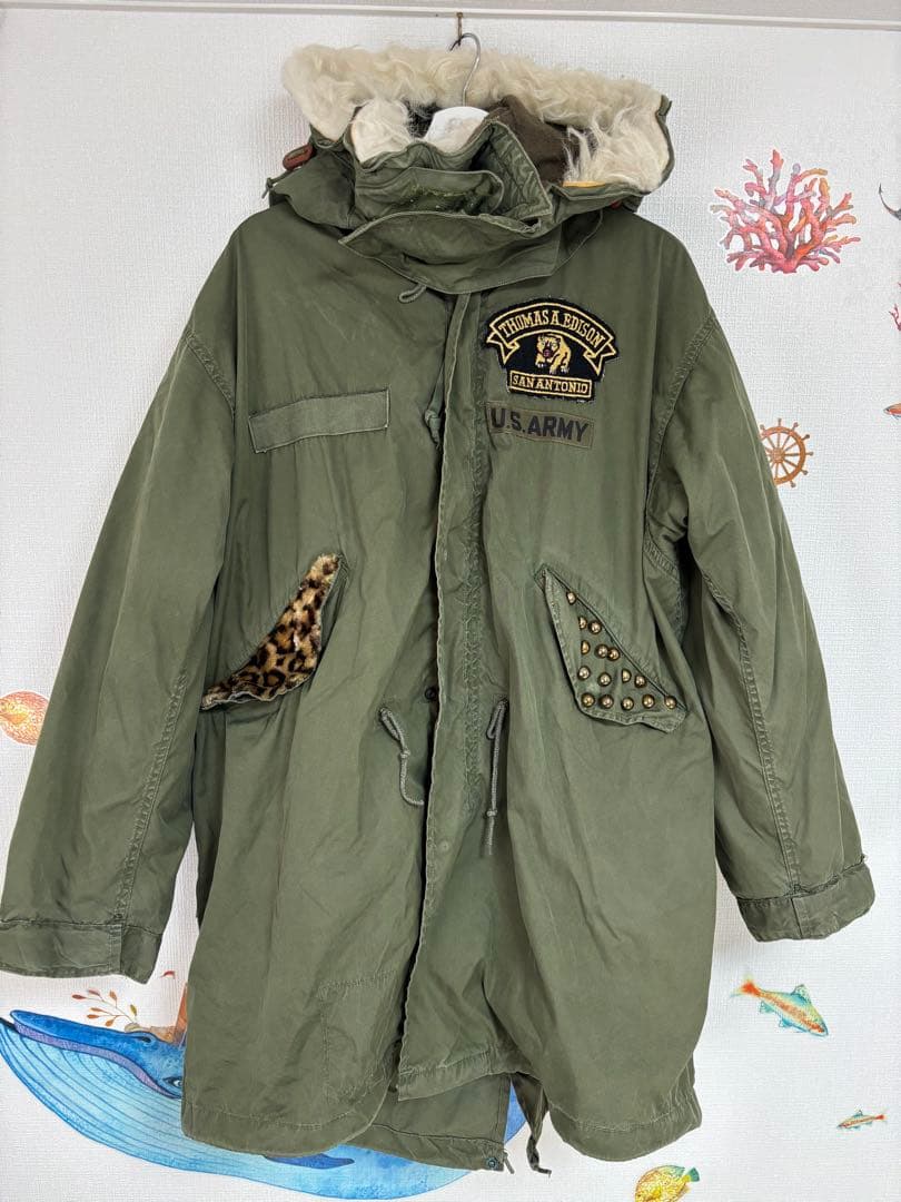 US ARMY モッズコート オリーブグリーン 60s 米軍 U.S.ARMY M-51 パーカー オリーブグリーン XS☆モッズコート