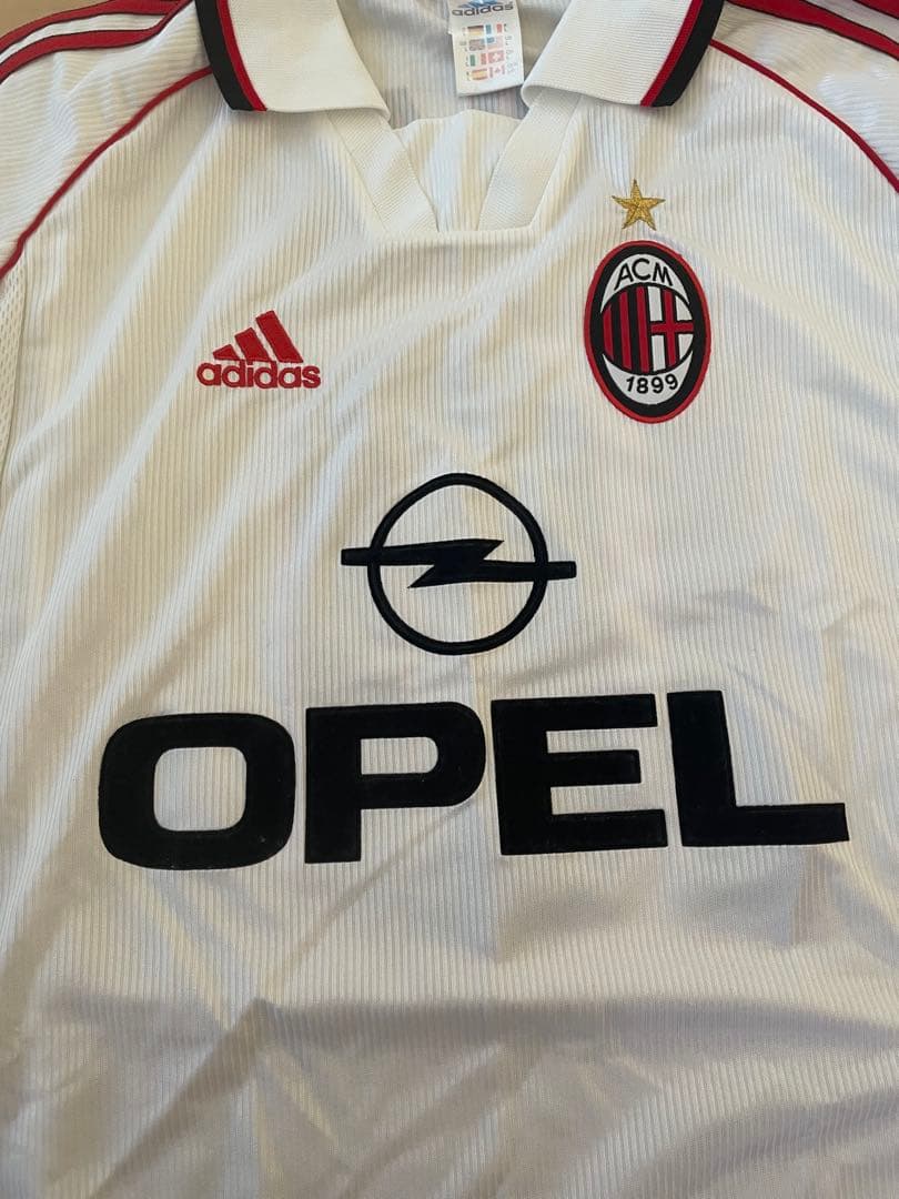 アディダスacミラン98 99アウェイサッカーユニフォームボバン - メルカリ