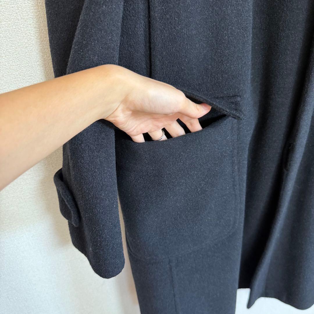 ☆ヨウジヤマモト☆カシミヤ☆ステンカラーコート☆フード取外し可能