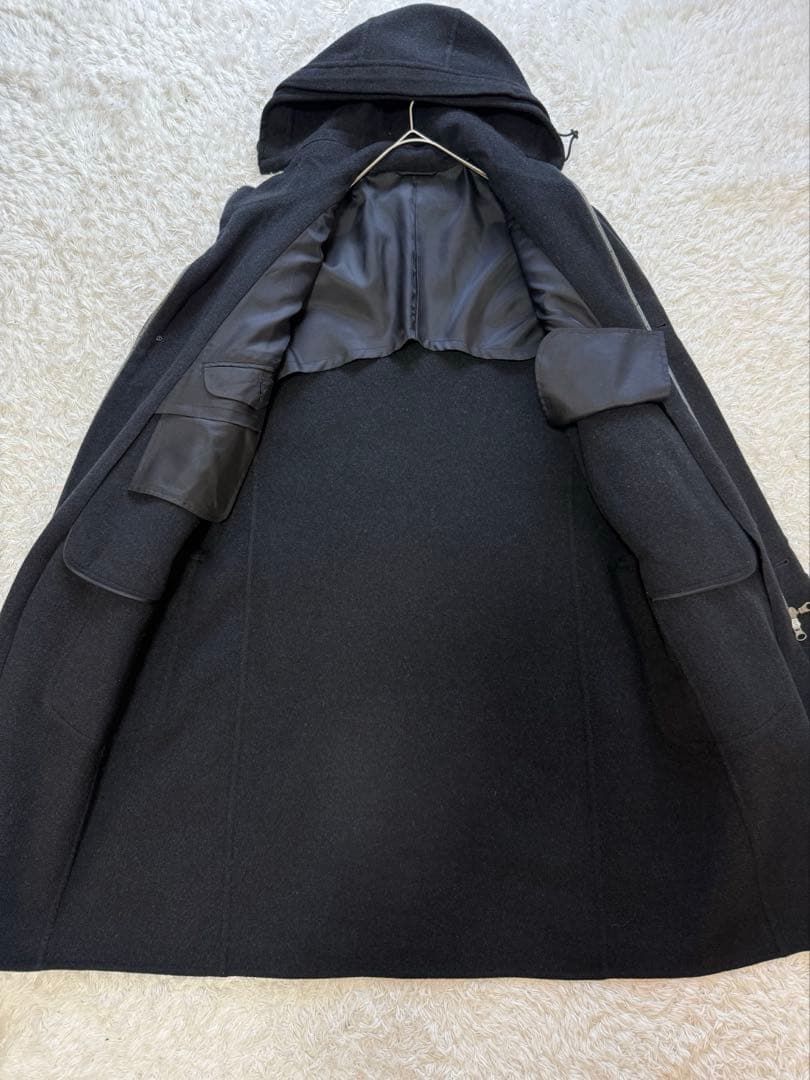 ☆ヨウジヤマモト☆カシミヤ☆ステンカラーコート☆フード取外し可能