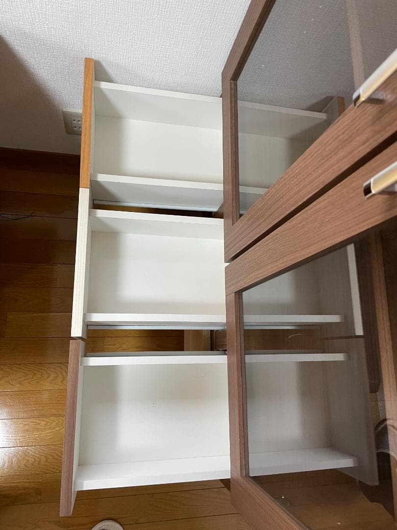 ニトリ 本棚 キャビネット 飾棚 書棚 食器棚 大型 両開き 棚板可動式