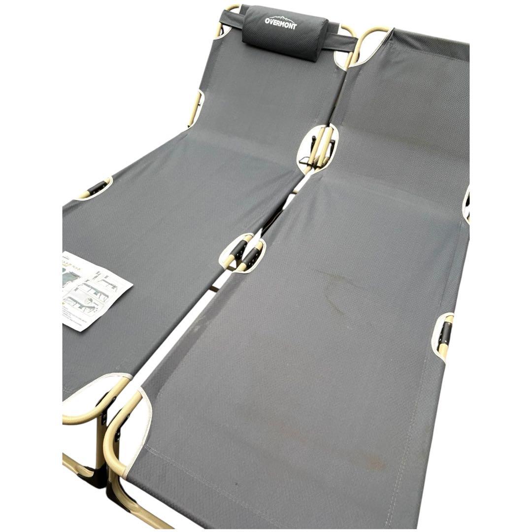 OVERMONT アウトドアベッド 折りたたみ グリーン 2個セット