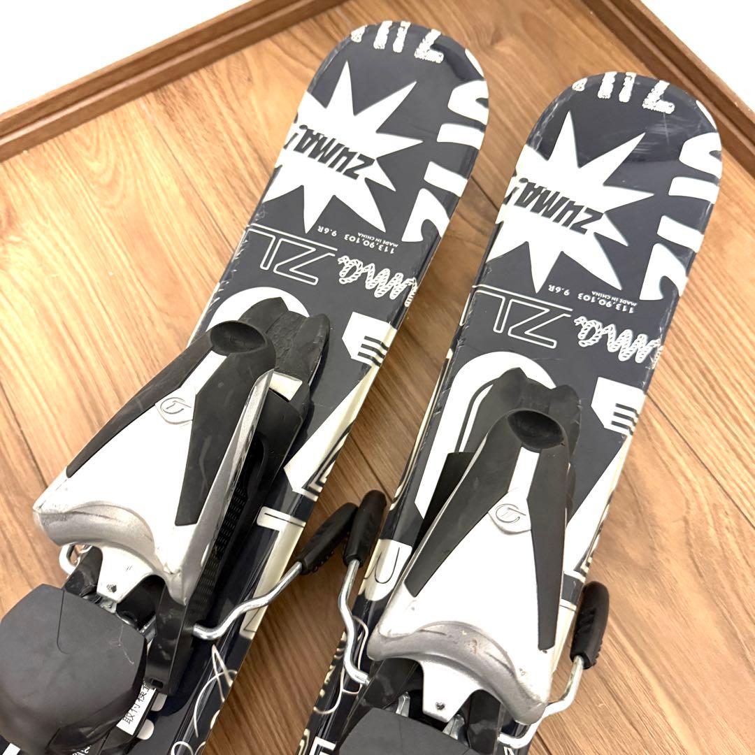 スキー板 ZUMA ショートスキー 100cm ビンディング調整可 初心者OK