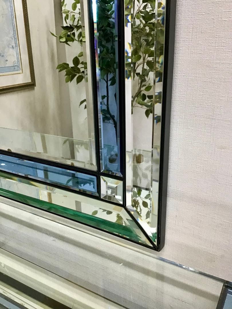 管987☆ベルギー製☆DEKNUDT☆デクヌートミラー☆ガラスコンソールテーブル