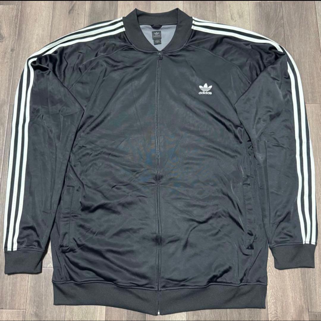 adidas 00s オーバーサイズトラックトップ ブラック y2k ジャージ