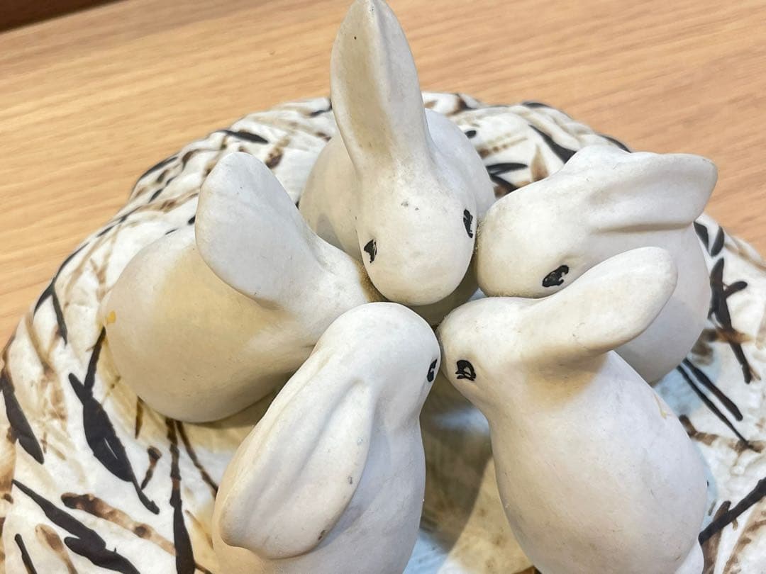 B7007 【アラビア】ヘルヤ リウッコ ウサギの巣 置物 フィンランド