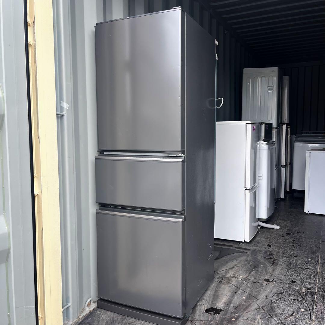 3取付無料！三菱マットチャコールおしゃれインテリアスリム3ドア冷蔵庫