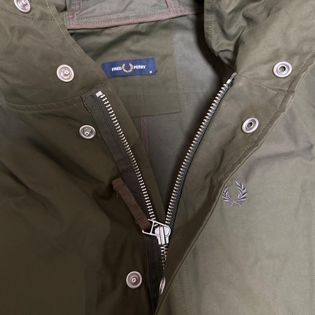 と太郎様【美品】FRED PERRY フード付きモッズコートM オーバーサイズ