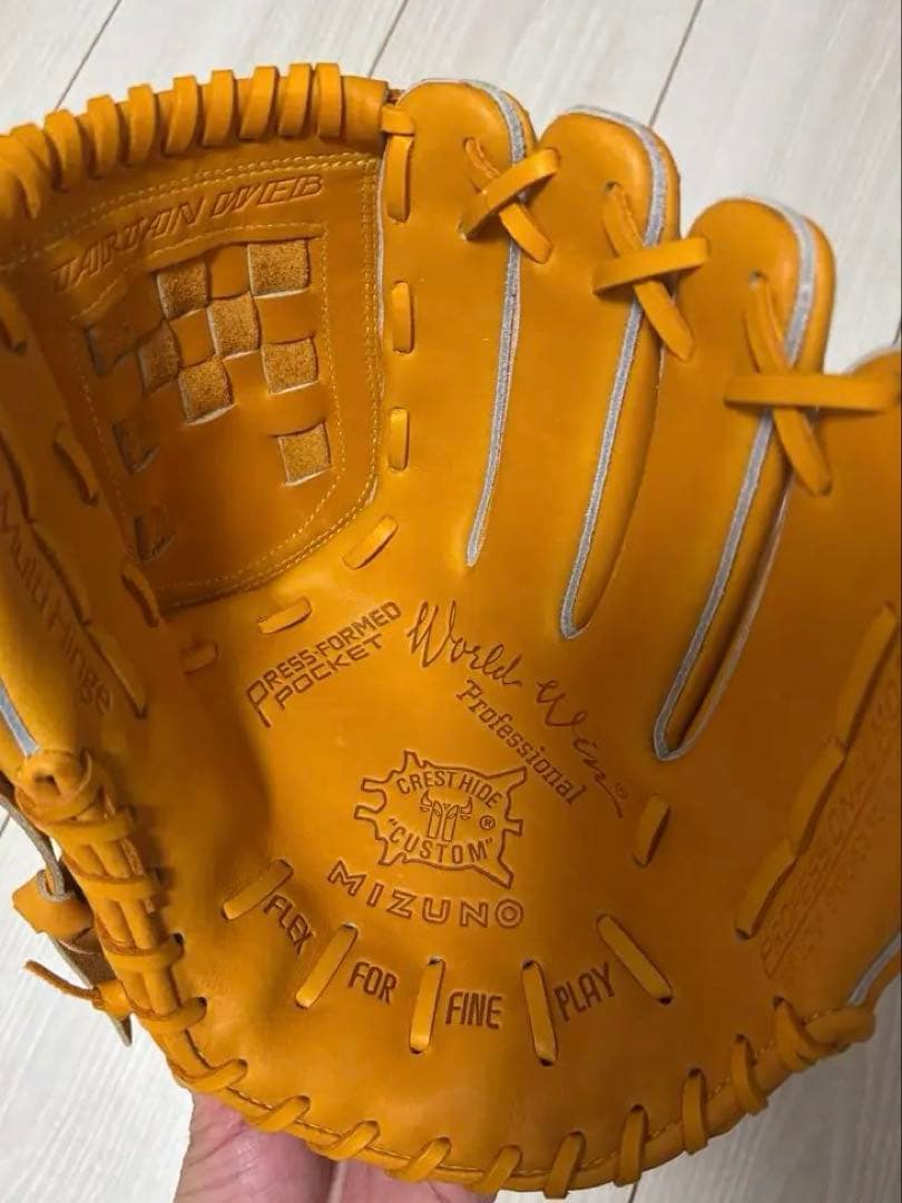 新品未使用MIZUNO 青カップ復刻 軟式グローブ オレンジ - メルカリ