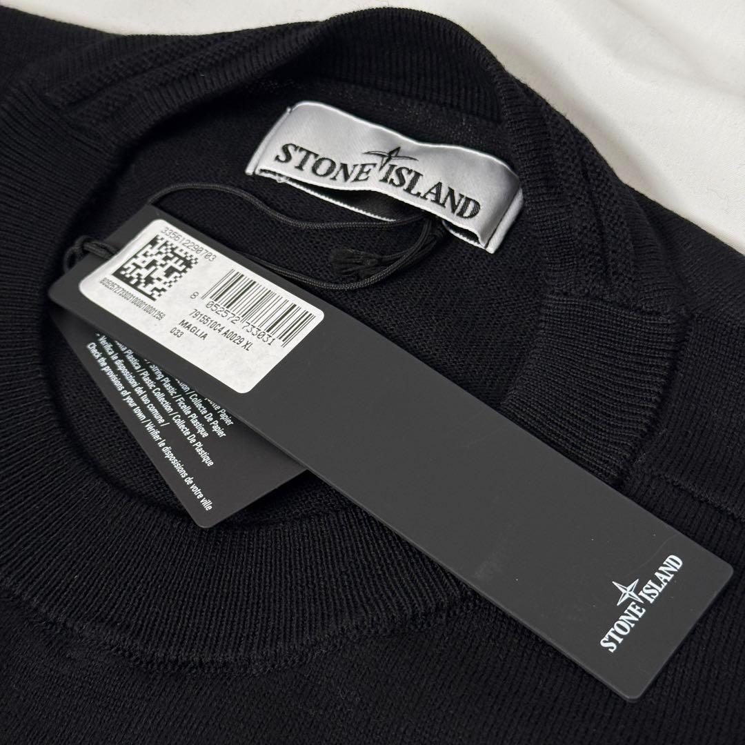 定価7.2万】ストーンアイランド クルーネック ニットブラックXL 510C4