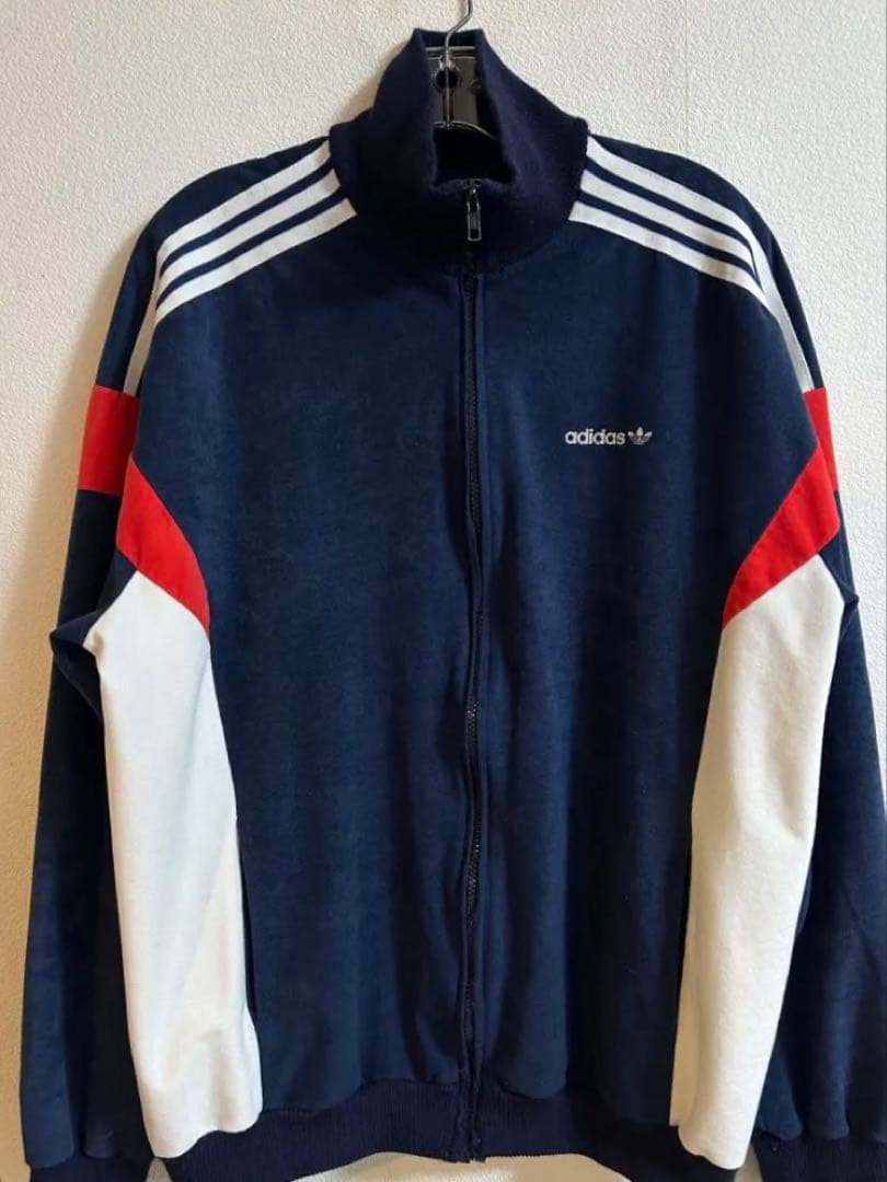 70sアディダスadidasベロアジャージ トラックジャケットXLフランス製 70sアディダスadidasベロアジャージ トラックジャケットXLフランス製