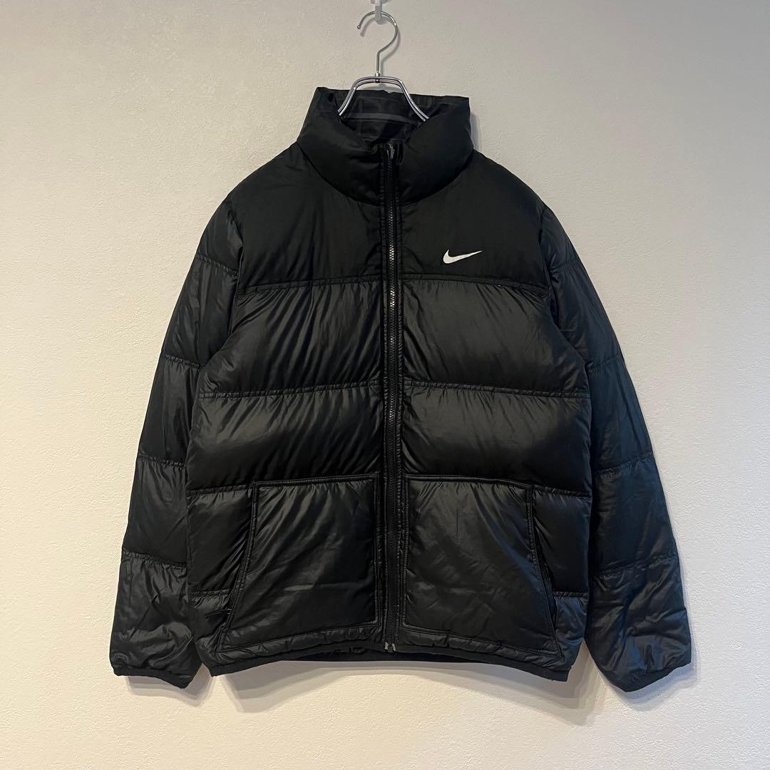 NIKE ナイキ ダウンジャケット リバーシブル メンズ L ブラック y2k