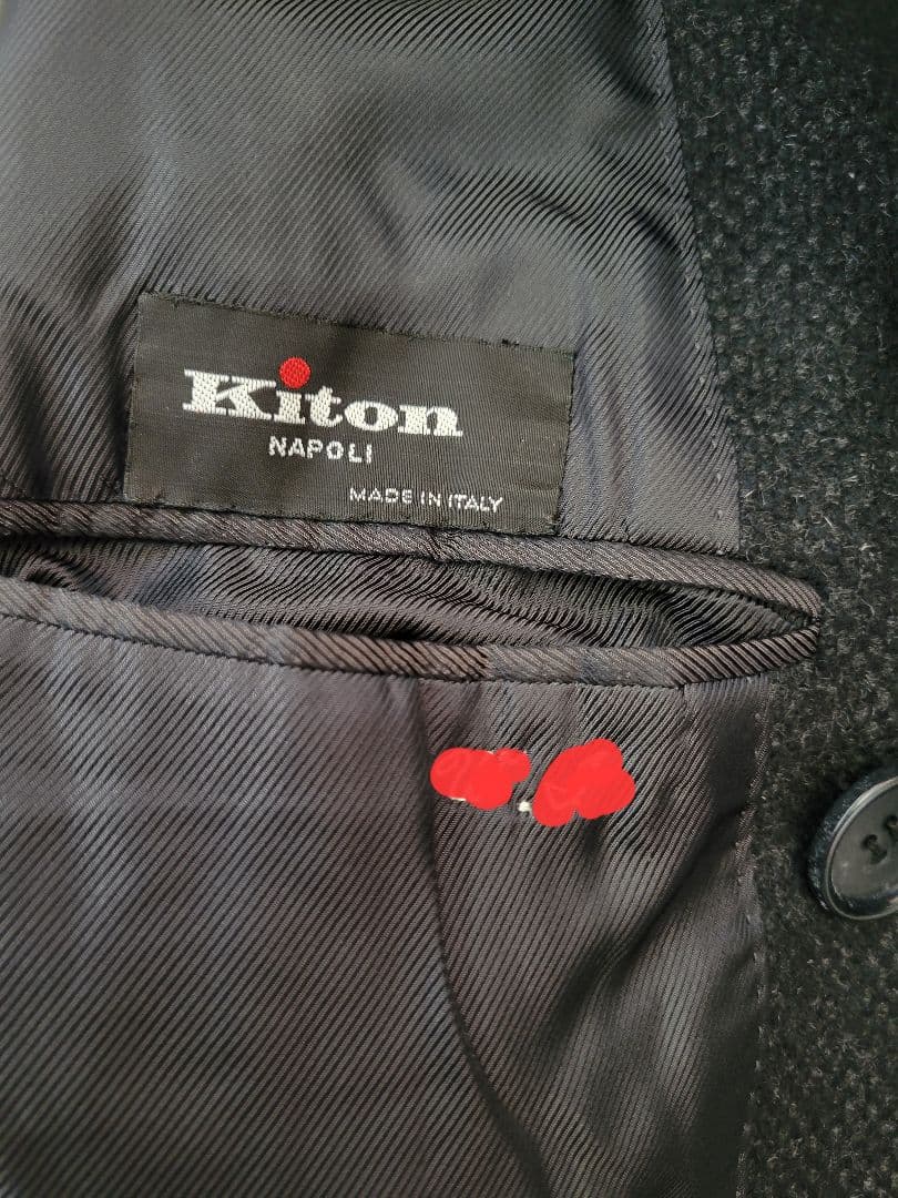 ビームスF × Kiton 別注 カシミヤ100% ダブルブレストコート 46