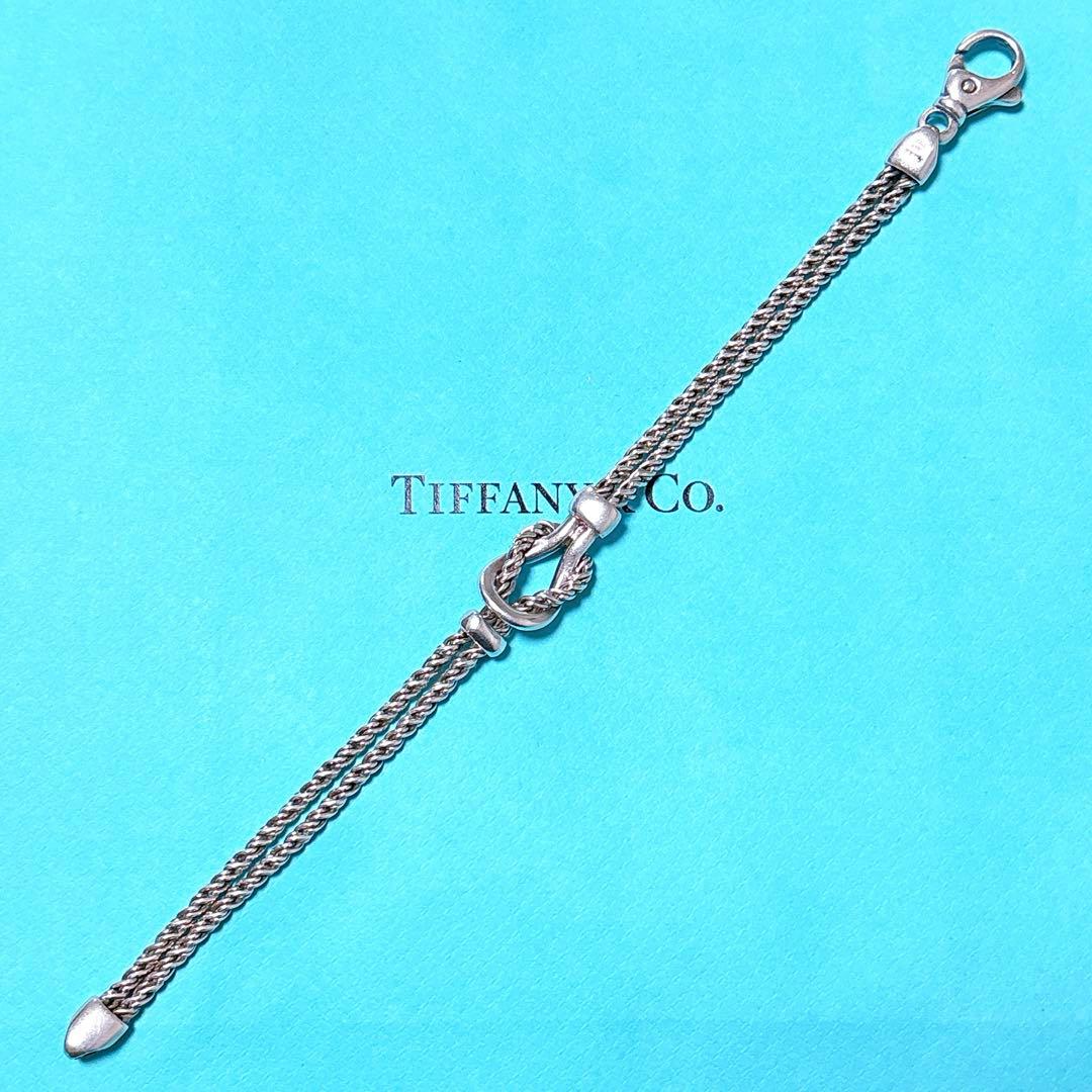 【美品】19.5cm ティファニー ダブルロープ ブレスレット SV925