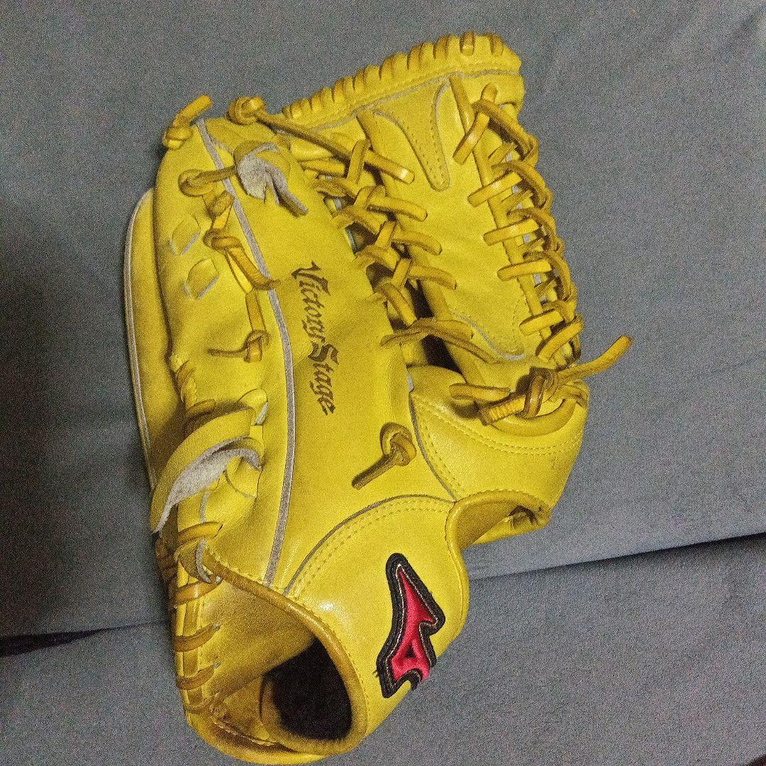 Mizuno Victory Stage 硬式グローブ 黄色 左投げ外野手用の通販はau