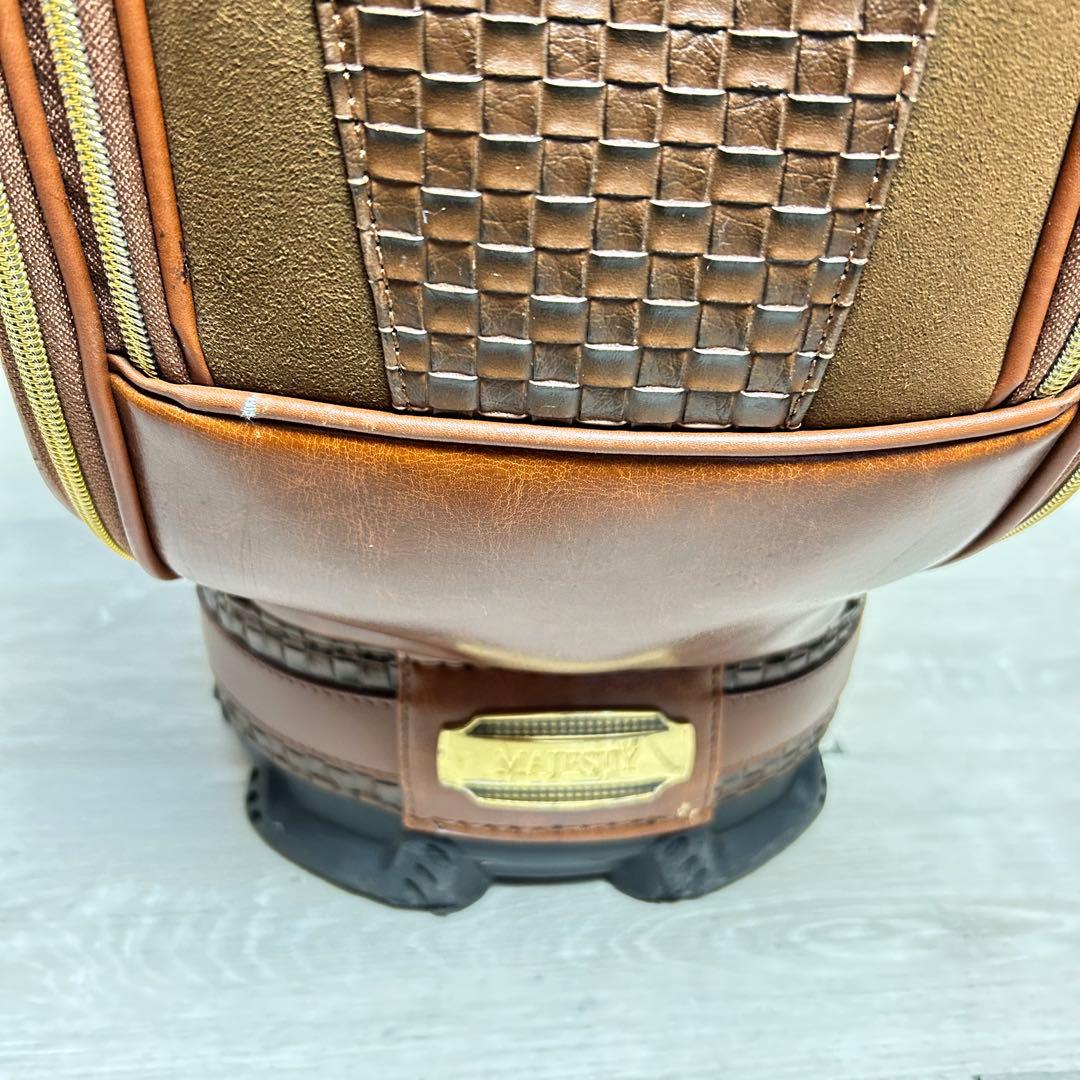 高級感】マジェスティ ゴルフキャディバッグ ブラウン MJ 美品！豪華！